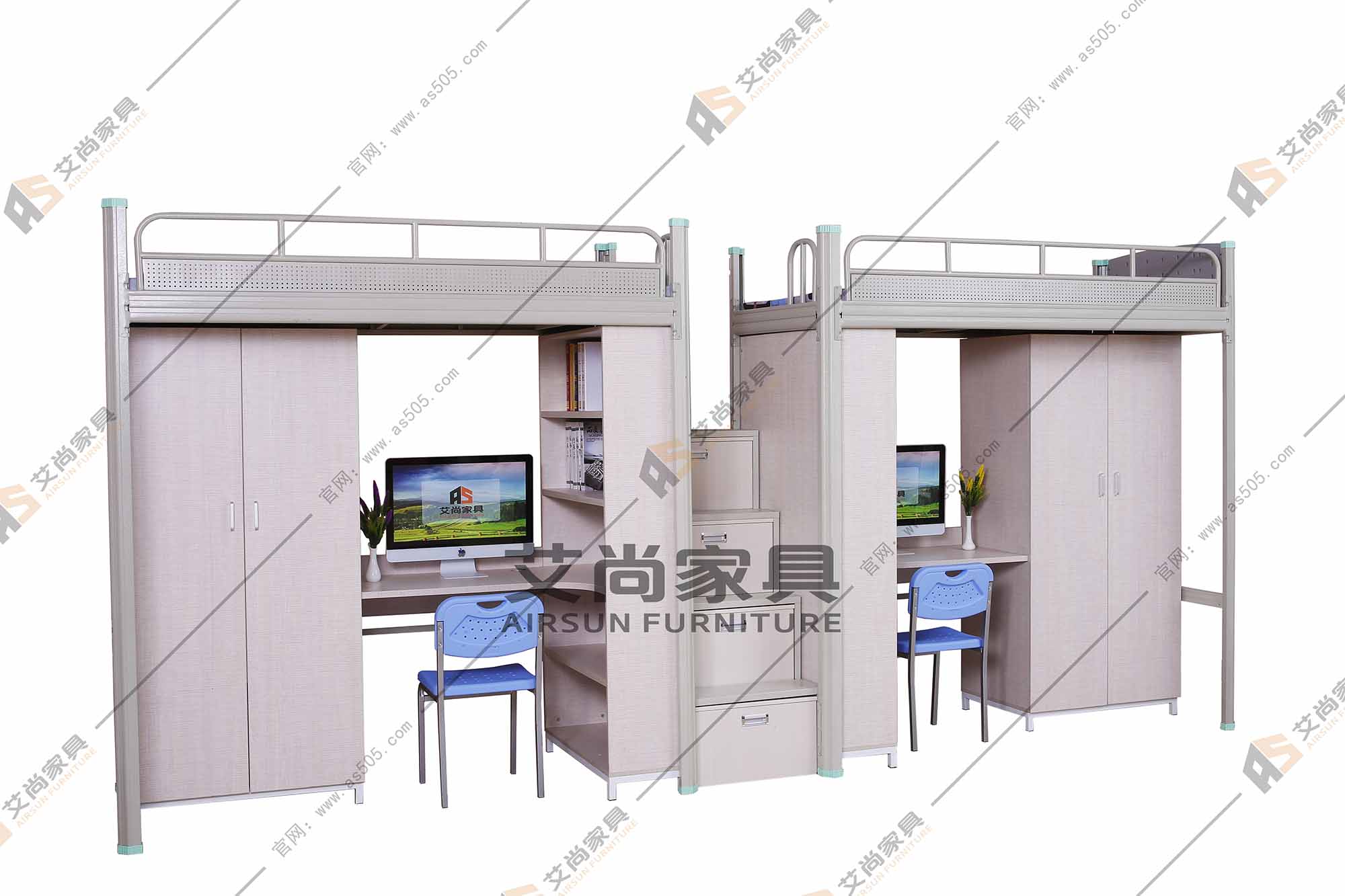 帶辦公桌員工公寓床 帶辦公桌員工公寓床
