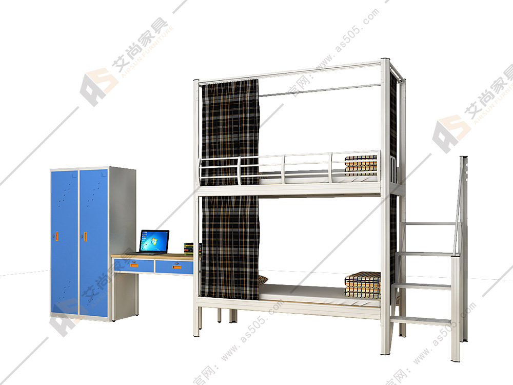 異型材帶窗簾上下鋪